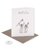 Paper Rebel Funny Birthday Card from Us (We Were Told There'd Be Cake)