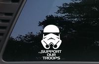 High Viz Inc Support Our Troops - 3 1/2" x 6" die Cut Vinyl Decal for Cars, Trucks, Windows, Boats, Tool Boxes, etc NOT Printed!