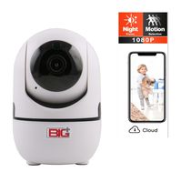 BIG+ WiFi FHD 1080P Pet Camera with Night Vision, 2-Way Audio and app, Motion Detection, Pan/Tilt, 355-degree. Smart IP Home Camera, Multiuse for Baby, Dog, Cat, Elderly Monitor.