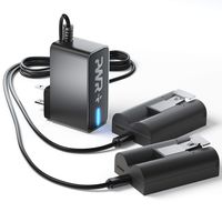 Dual Battery Charger for Ring Spotlight Cam Rechargeable Batteries: UL Listed 2y Warranty AC Adapter Compatible with Ring Video Doorbell 1 2, Ring Door View, Ring Stick Up Cam, Ring Spotlight