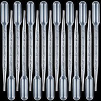 Teenitor 3ML Pipettes, Plastic Dropper Essential Oil Transfer Pipettes Disposable Liquid Eye Dropper for Lab Science Multi- Purpose Makeup Tool, 15Pcs