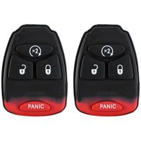 qualitykeylessplus Two Replacement 4 Button Remote Start Rubber Pads for Chrysler Remote Head Key with Free KEYTAG