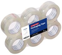 Pckpgon Crystal Clear Packing Tape, 6 Rolls, 1.88 Inch x 109.3 Yard, 2.6mil Thick, Heavy Duty Sealing Adhesive Tape for Moving Packaging Shipping