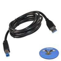 HQRP 6ft USB 3.0 Type A-Male to B-Male (M/M) Cable for Anker USB3.0 Data Hub, Docking Station Plus HQRP Coaster