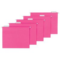 AmazonBasics Hanging Folders, Letter Size, Pink, 25 Per Box