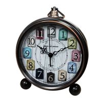 Small Clocks Analog for Desk,Silent Battery Operated Tabletop Table Decorative Clock Non Ticking 5.5 inch(Bronze)