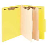 Smead Classification File Folder, 2 Dividers, 2" Expansion, 2/5-Cut Tab, Letter Size, Yellow, 10 per Box (14004)