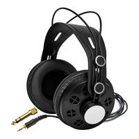 Knox Open Back Studio Headphones KN-HP200 - Recording, Music and Gaming Headphones with Powerful 50mm Driver and Deep Bass Sound - Adjustable Over Ear 10 ft Wired Head Phones with Jack and Adapter