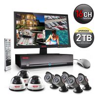 Revo R164D3FB5FM21-2T 16-Channel Indoor/Outdoor Security System with 21.5-Inch Monitor