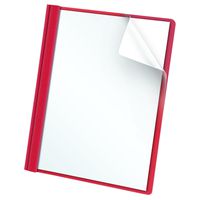 Oxford Clear Front Report Covers, Red, Letter Size, 25 per box (55811EE)