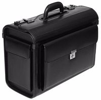 Leather Pilot Case Briefcase Flight Bag Hand Luggage Business 16" Laptop Travel