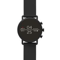 Skagen Connected Falster 2 Stainless Steel and Silicone Touchscreen Smartwatch, Color: Black (Model: SKT5100)