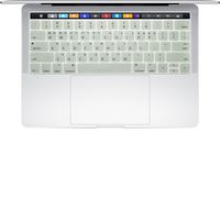 Masino Silicone Keyboard Cover Skin for New MacBook Pro 13" A1706 Model 15"Model A1707 with Touch Bar - Released in Oct. 2016 (South Korean Language, Silver)
