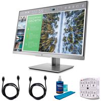 Hewlett Packard EliteDisplay 23.8-Inch Screen LED-Lit Monitor Silver (1FH47A8#ABA) with 2x 6ft High Speed HDMI Cable, Universal Screen Cleaner & Stanley SurgePro 6 NT 750 Joule 6-Outlet Surge Adapter