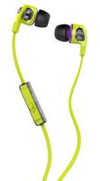 Skullcandy Smokin Buds 2 with Mic Earphones/Earbuds Stereo Headphone - Hot Lime/Purple