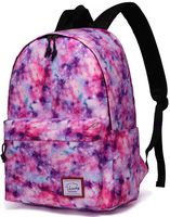 School Backpack for Girls,VASCHY Water Resistant Durable Casual Schoolbag Bookbag for Middle School Students in Pink Galaxy