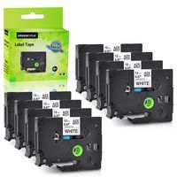GREENCYCLE 8 PK Black on White Label Tape Compatible for Brother TZ 231 TZe 231 P-Touch 26.2ft