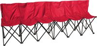 Trademark Innovations Portable Sports Bench With Back - Sits 6 People - (Red)