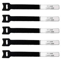 Mr-Label -Unique Writable Cable Ties - Reusable Fastening Cable Straps - Identify Quickly Cord Labels - Cable Organizer- for Data Centers|Telecom|MRO| Audio/Video Applications (50)