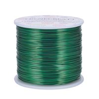 BENECREAT 20 Gauge 770FT Aluminum Wire Anodized Jewelry Craft Making Beading Floral Colored Aluminum Craft Wire - Green