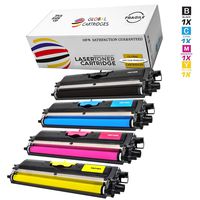 Global Cartridges Premium Quality Compatible Replacement Cartridge Set for Brother TN210 (TN210K Black,TN210C Cyan,TN210M Magenta,TN210Y Yellow - 4 Pack)
