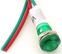 10 YC-9WRT-23G-24-10 YuCo CE Listed 9MM Compact Panel Mount Indicator LED Pilot Light Green 24V AC/DC