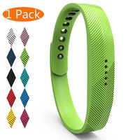 KingAcc Compatible Fitbit Flex 2 Bands, Soft Silicone Replacement Band for Fitbit Flex 2, with Metal Buckle Fitness Wristband Sport Strap Women Men (1-Pack, Green, Small)