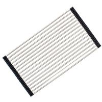 Ahyuan Dish Drying Rack Roll up Sink Drying Rack Dish Rack Dish Drainer over the Sink Dish Drying Rack Dish Drainers for Kitchen Sink Counter Foldable Stainless Steel Dish Drying Rack (20.5''x11.2'')