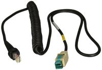 Honeywell CBL-503-300-C00 USB Coiled Cable, 12V Locking, 5V Host Power, 3 m/9.8-ft. Length, Black