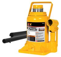 Performance Tool W1643 12-Ton (24,000 lbs.) Heavy Duty Shorty Hydraulic Bottle Jack | Lift Range: 6-5/8" to 13"