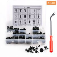 415 Pcs Car Retainer Clips & Plastic Fasteners Kit, 18 Most Popular Sizes Assortment Universal Retainer Clips Push Set For GM Ford Toyota Honda Chrysler