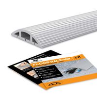 Simple Cord Floor 10 Ft Gray Cord Cover Protects Cables, Cords, or Wires - 3 Channel Grey On Floor Raceway for Sidewalks or Walkways, in The Home or Office Doorways (Gray 10 Ft)