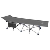 OSAGE RIVER Folding Camping Cot with Pocket and Carry Bag, Portable and Lightweight Bed for Adults or Kids, Gray