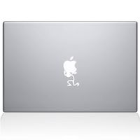 The Decal Guru 1009-MAC-13A-W Atlas Stick Figure Vinyl Sticker, 13" Macbook Air, White