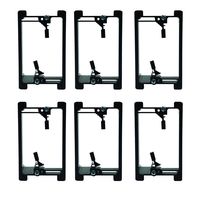 Single Gang Low Votage Wall Plate Mounting Bracket Device,Fly Tiger,for HDMI,Telphone and Network Wires,Coaxial,Speaker Cables,Black(6 Pack)