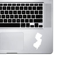 StickAny Palm Series New Jersey NJ Sticker for MacBook Pro, Chromebook, and Laptops (White)