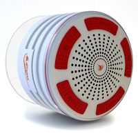 iFox iF013 Bluetooth Shower Speaker - 100% Waterproof Shower Radio. Wireless It Pairs to All Bluetooth Devices - Phones, Tablets, Computer, Games (White)