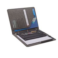 Binder Portfolio Organizer with Oxford Fabric Zip-Pocket, Business and Interview Padfolio with 3-Ring Binder, Clipboard