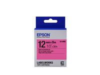 Epson LabelWorks Standard LK (Replaces LC) Tape Cartridge ~1/2" Black on Pearlized Red (LK-4RBL) - for use with LabelWorks LW-300, LW-400, LW-600P and LW-700 Label Printers