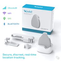 Jiobit - Smallest Real-Time Location Tracker for Kids | Highly Secure, KidSAFE Approved, Lightweight, Durable, Live Notifications | Precise Location Reporting Utilizes Cellular, BT, Wifi and GPS