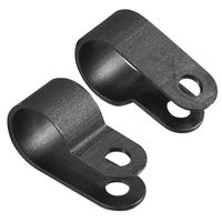 uxcell 230pcs Nylon R-Type Cable Clamp Organizer Cord Clips for Wire Management 12.7mm White