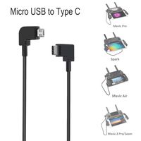 O'woda Micro USB to Type C Data Cable 90 Degree Cord for DJI Mavic PRO/Mavic AIR/Spark/Mavic Mini/Mavic 2 for USB-C Device Cellphone