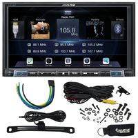 Alpine iLX-207 7-Inch Mech-less, Apple Car Play & Android Auto Receiver With Rear View Camera & Trigger Module