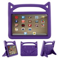 2019 All-New 7 Tablet Case - (Compatible with 7th Generation,2017 Release/9th Generation,2019 Release),Riaour Kids Shock Proof Protective Cover Case with Handle Stand for 7 Inch Display Tablet-Purple