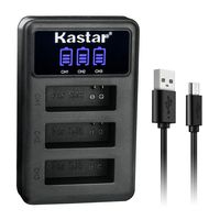 Kastar LCD Triple USB Battery Charger Compatible with SJCAM SJ6 Legend SJCAM SJ 6 Battery and Charger, SJCAM SJ6 Legend 4K Action Camera, SJCAM SJ6 Legend Sport Camera