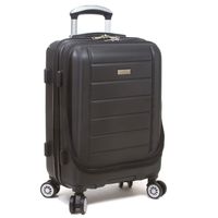 Dejuno Compact Hardside 20-inch Carry-on Luggage with Laptop Pocket-Black