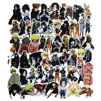 Anime Themed Naruto 63 Piece Sticker Decal Set for Kids Adults - Laptop Motorcycle Skateboard Decals