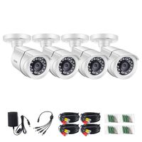 ZOSI 4 Pack 720p Bullet Security Cameras (Hybrid 4-in-1 HD-CVI/TVI/AHD/960H Analog CVBS),1280TVL Day Night Weatherproof Indoor/Outdoor Bullet Camera HD, Night Vision Up to 65FT(20M)