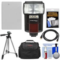 Essentials Bundle for Canon Powershot G15, G16 & G1 X with NB-10L Battery + Flash + Case + Tripod + HDMI Cable + Accessory Kit