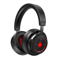 SADES Bluetooth Over-Ear Headphones Wireless Stereo Headset with Mic Hi-fi Sound Bluetooth 4.1 Low Latency for Mobile Phones/TV/ Mac/PC(Black-Red)